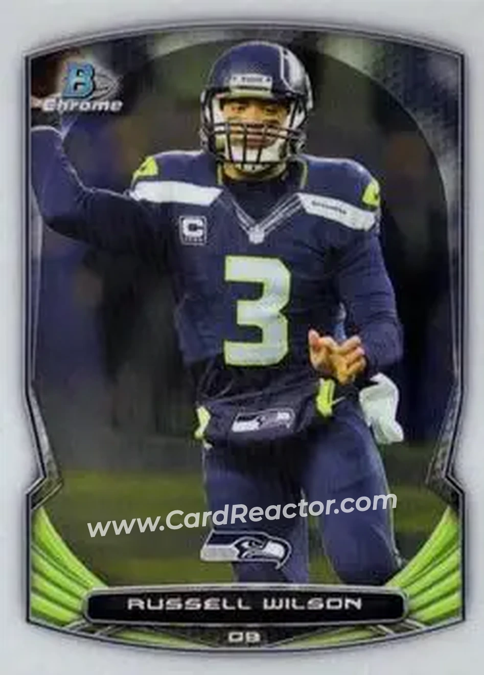 2014 Bowman Chrome #30 - Russell Wilson - Seattle Seahawks - Front