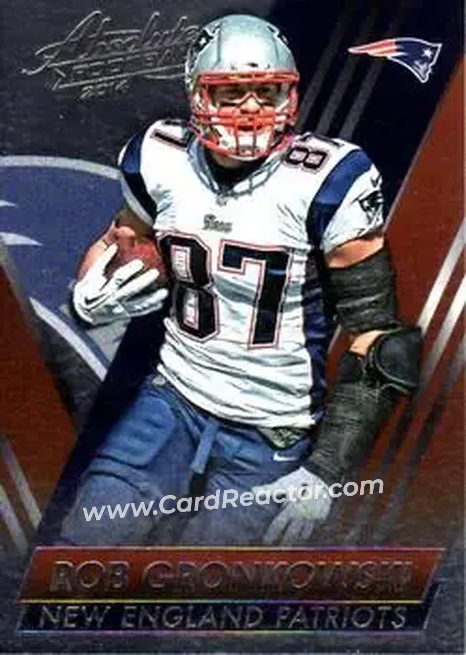 2014 Panini Absolute #32 - Rob Gronkowski - New England Patriots - Front 2014 Panini Absolute #32 - Rob Gronkowski - New England Patriots - Front