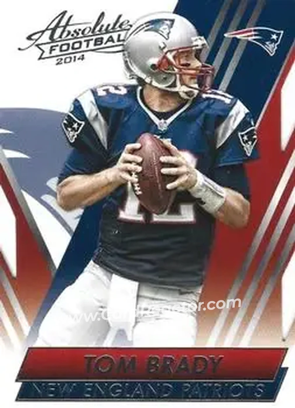 2014 Panini Absolute #44 - Tom Brady - New England Patriots - Front 2014 Panini Absolute #44 - Tom Brady - New England Patriots - Front