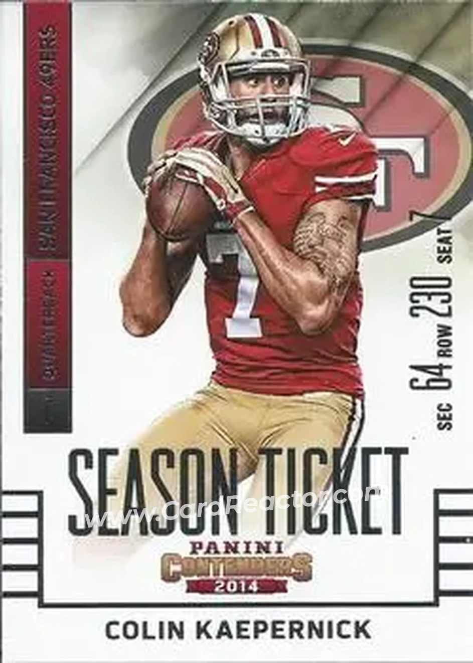 2014 Panini Contenders #3 - Colin Kaepernick - San Francisco 49ers - Front