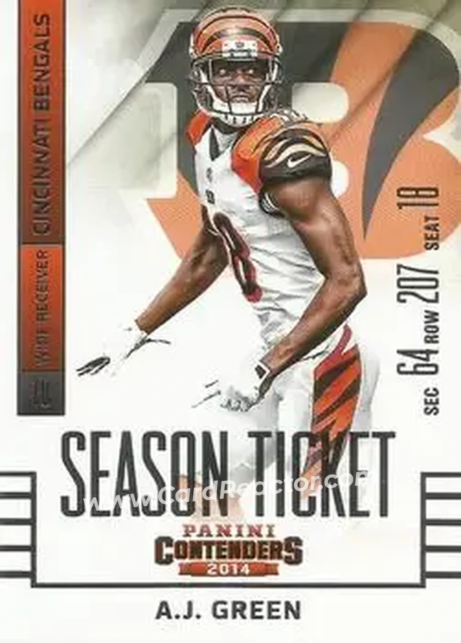 2014 Panini Contenders #10 - A.J. Green - Cincinnati Bengals - Front
