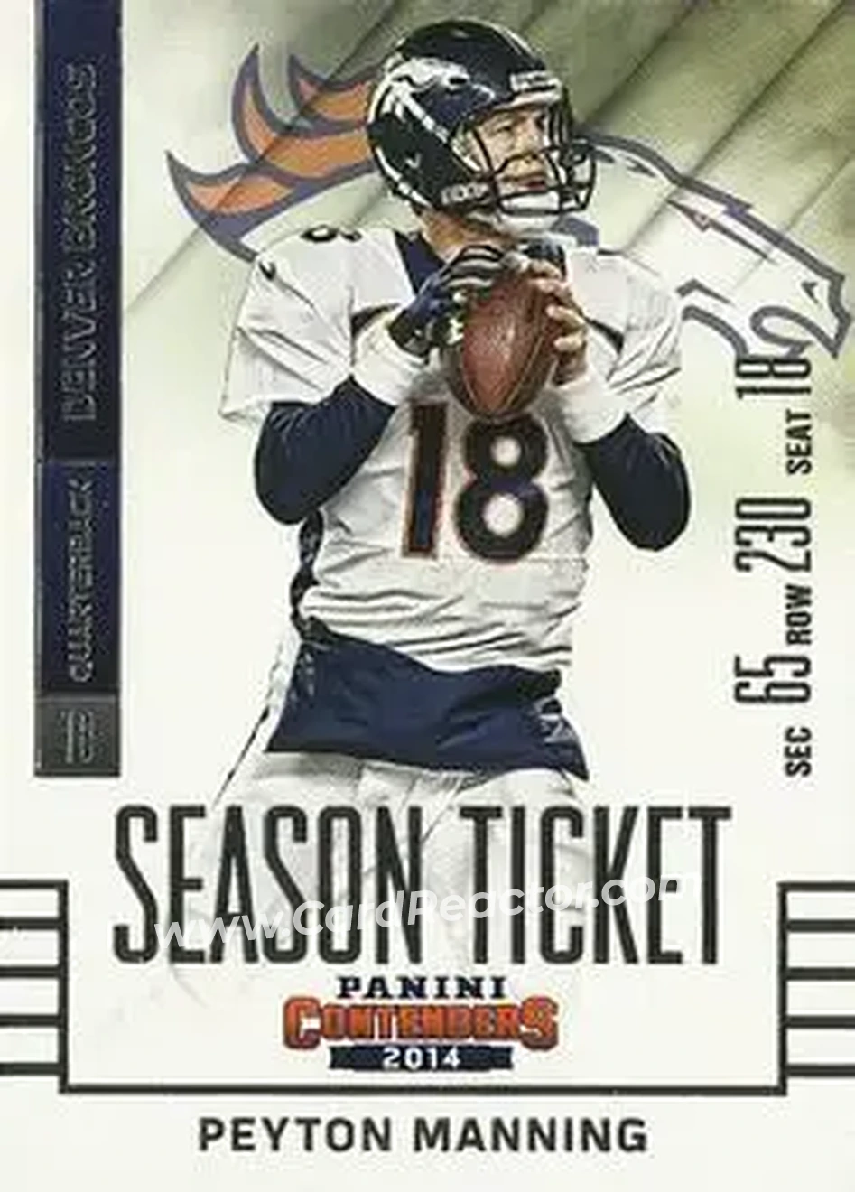 2014 Panini Contenders #15 - Peyton Manning - Denver Broncos - Front