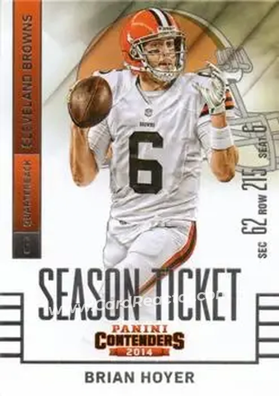 2014 Panini Contenders #18 - Brian Hoyer - Cleveland Browns - Front