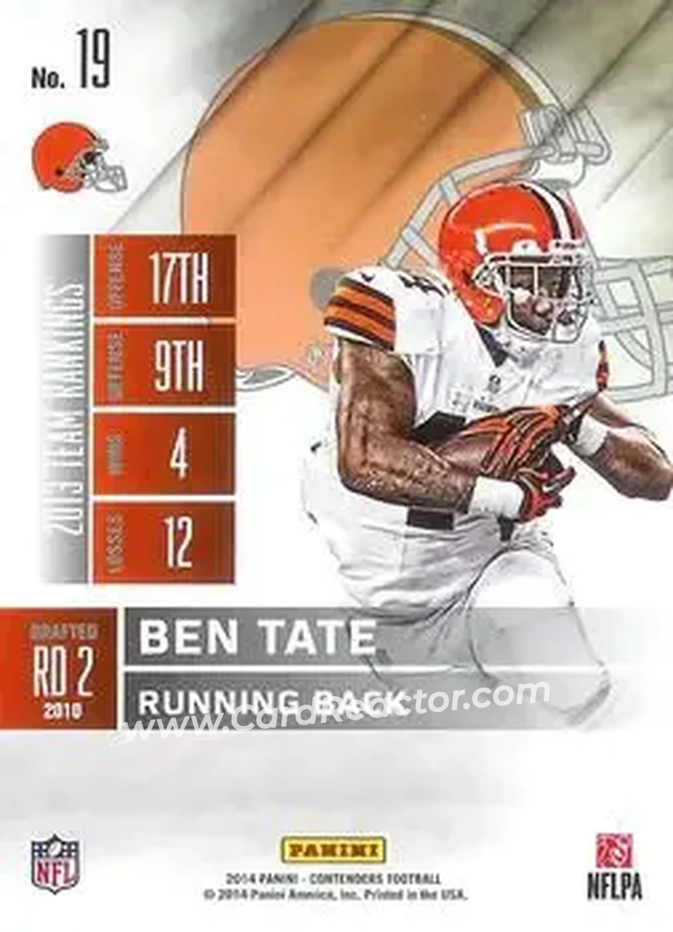 2014 Panini Contenders #19 - Ben Tate - Cleveland Browns - Back