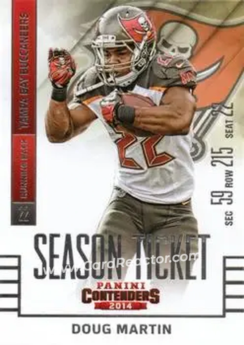 2014 Panini Contenders #21 - Doug Martin - Tampa Bay Buccaneers - Front