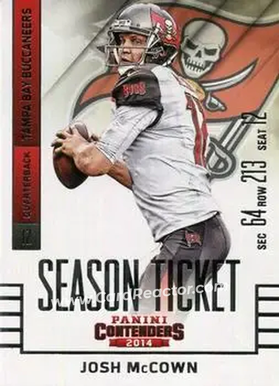 2014 Panini Contenders #22 - Josh McCown - Tampa Bay Buccaneers - Front