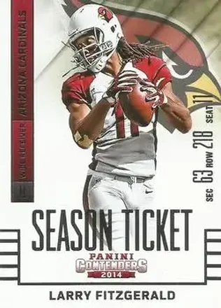 2014 Panini Contenders #23 Larry Fitzgerald