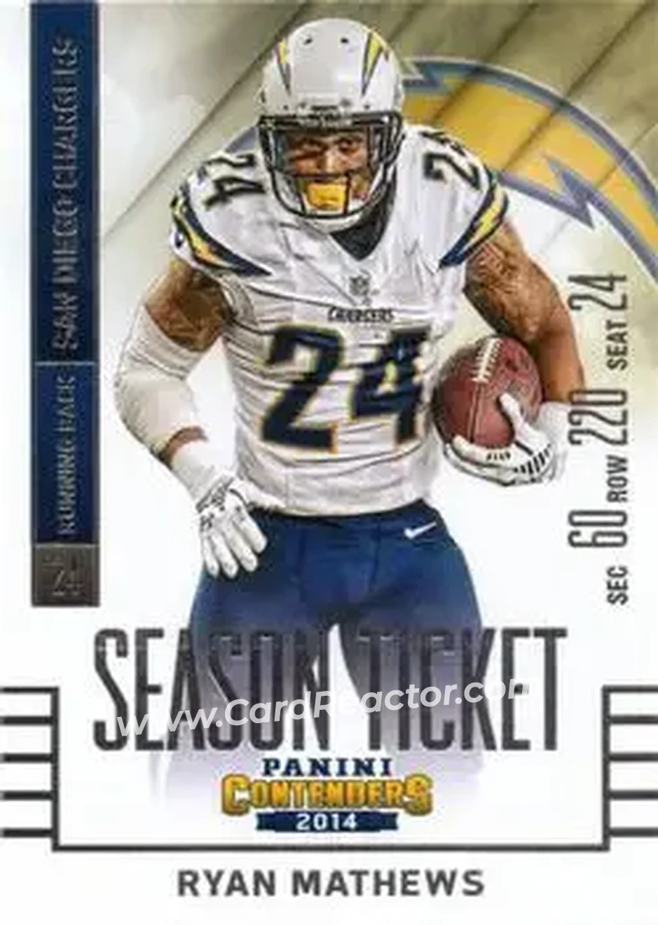 2014 Panini Contenders #27 - Ryan Mathews - San Diego Chargers - Front