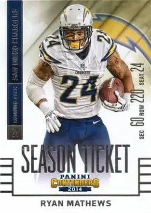 2014 Panini Contenders #27 - Ryan Mathews - San Diego Chargers