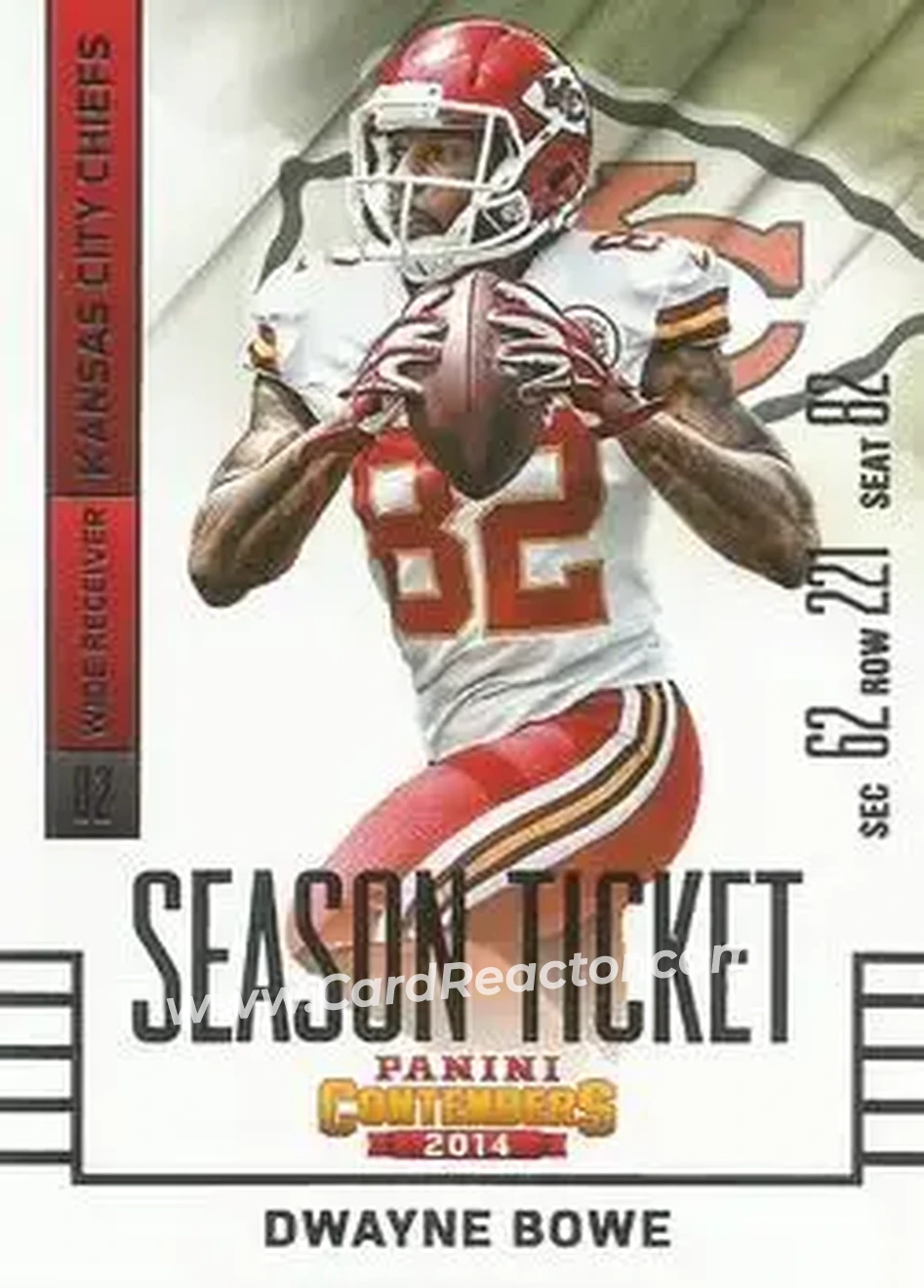 2014 Panini Contenders #29 - Dwayne Bowe - Kansas City Chiefs - Front