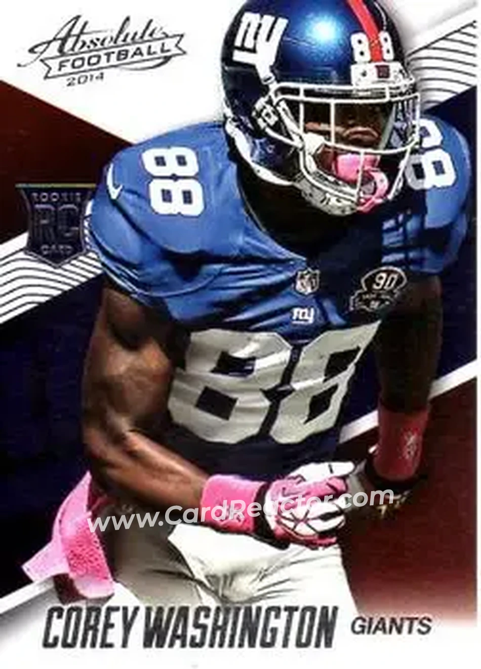 2014 Panini Absolute #106 - Corey Washington - New York Giants - Front 2014 Panini Absolute #106 - Corey Washington - New York Giants - Front