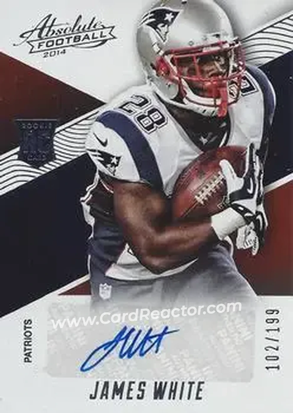 2014 Panini Absolute #158 - James White - New England Patriots - Front