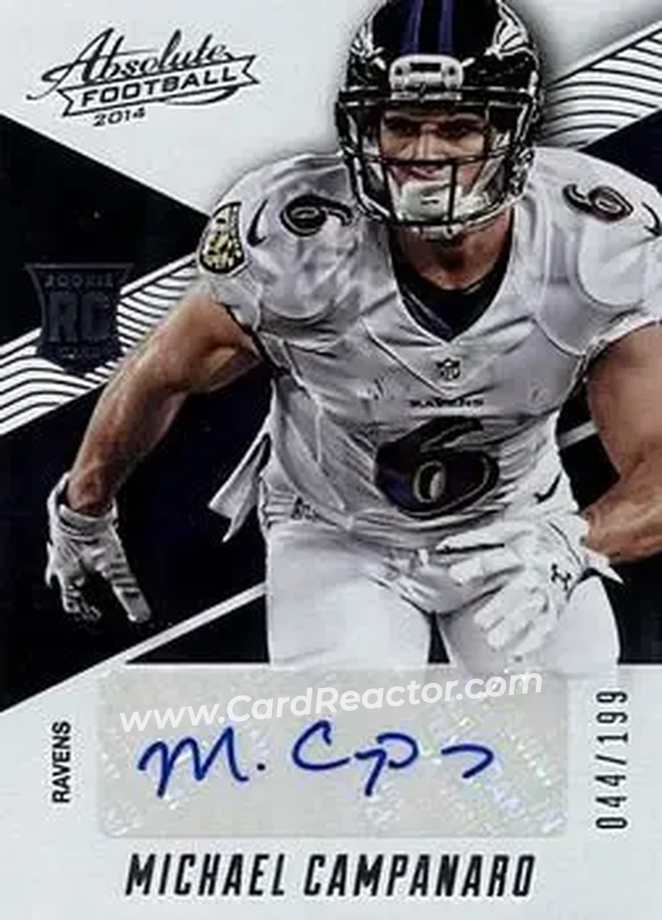 2014 Panini Absolute #169 - Michael Campanaro - Baltimore Ravens - Front 2014 Panini Absolute #169 - Michael Campanaro - Baltimore Ravens - Front