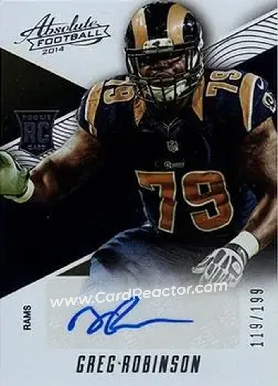 2014 Panini Absolute #196 - Greg Robinson - St. Louis Rams - Front