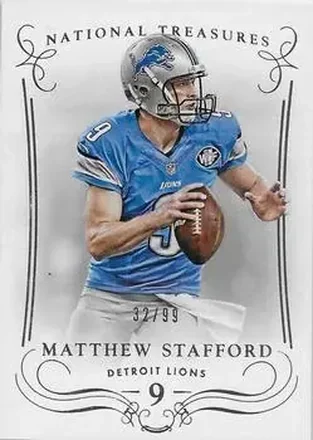 2014 Panini National Treasures #13 - Matthew Stafford - Detroit Lions