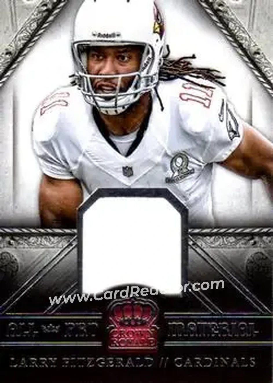 2014 Panini Crown Royale - All-Pro Materials #3 - Larry Fitzgerald - Arizona Cardinals - Front 2014 Panini Crown Royale - All-Pro Materials #3 - Larry Fitzgerald - Arizona Cardinals - Front
