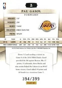 Back of Pau Gasol