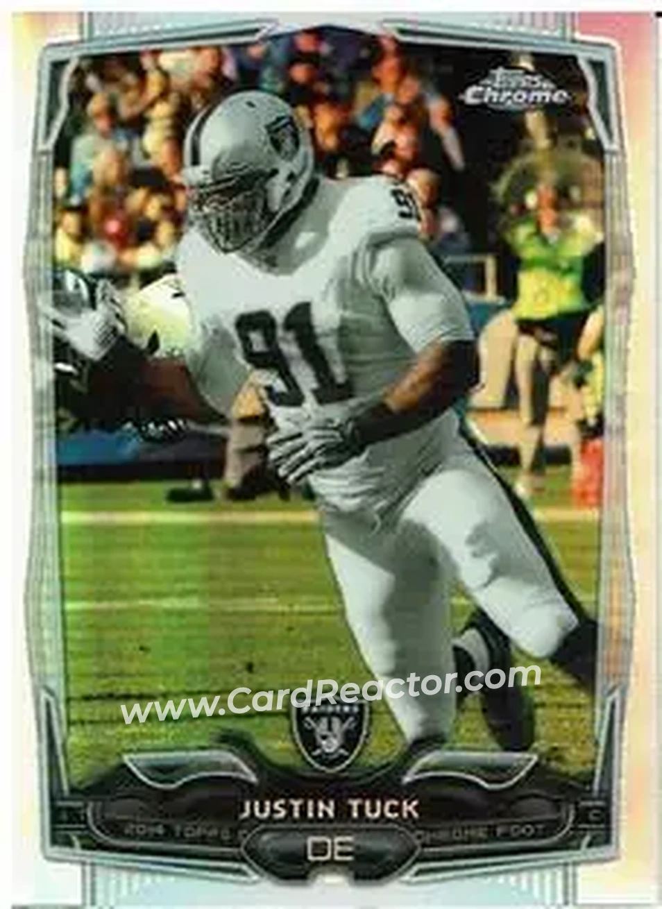 2014 Topps Chrome Mini #3 - Justin Tuck - Oakland Raiders - Front