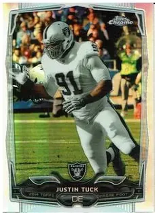 2014 Topps Chrome Mini #3 - Justin Tuck - Oakland Raiders