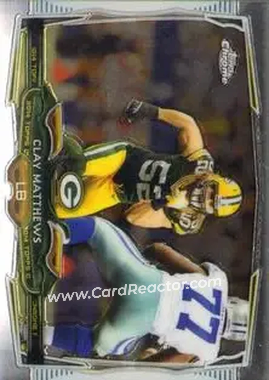 2014 Topps Chrome Mini #10 - Clay Matthews - Green Bay Packers - Front