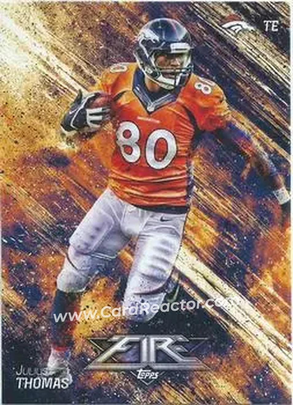 2014 Topps Fire #4 - Julius Thomas - Denver Broncos - Front