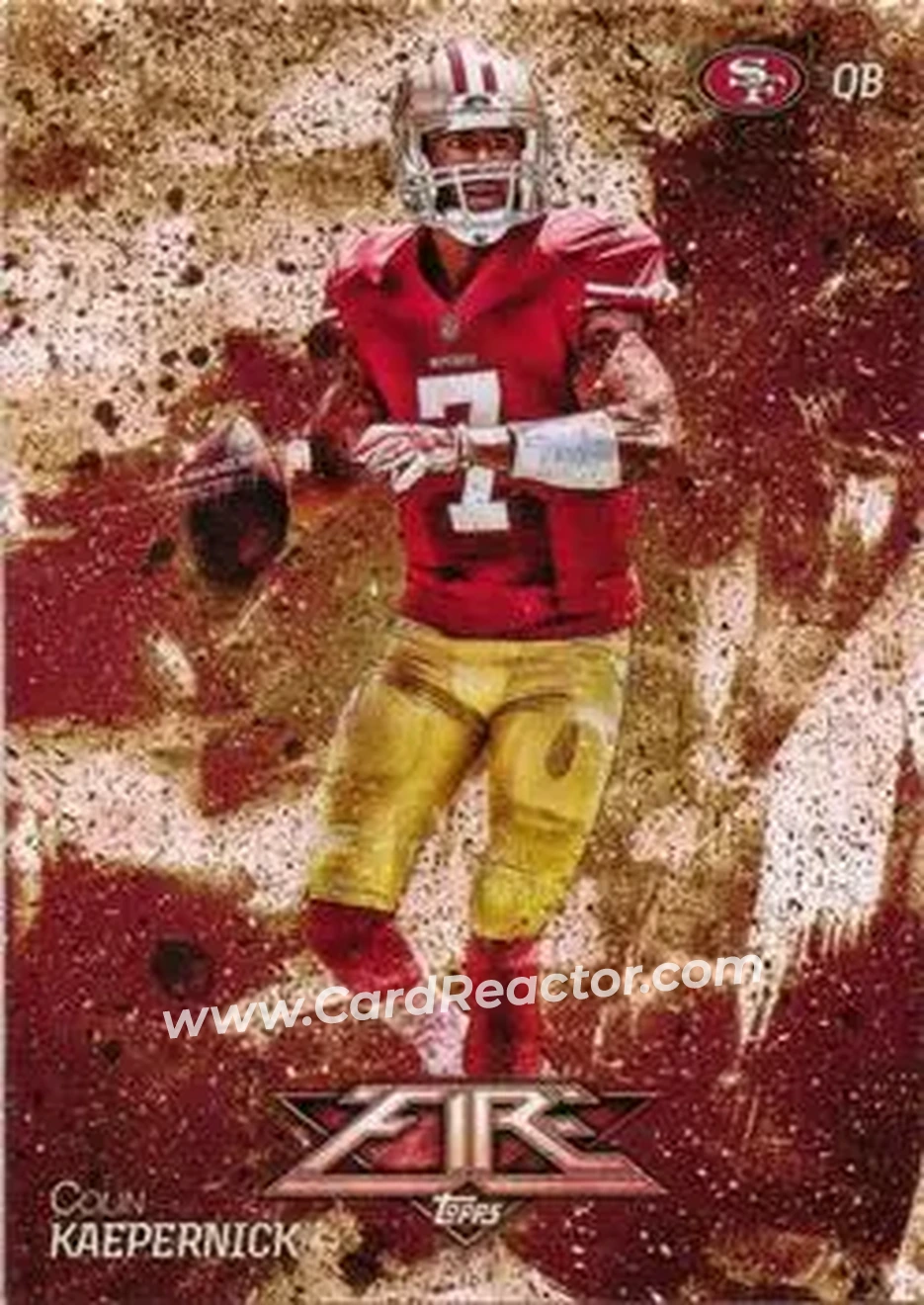 2014 Topps Fire #6 - Colin Kaepernick - San Francisco 49ers - Front