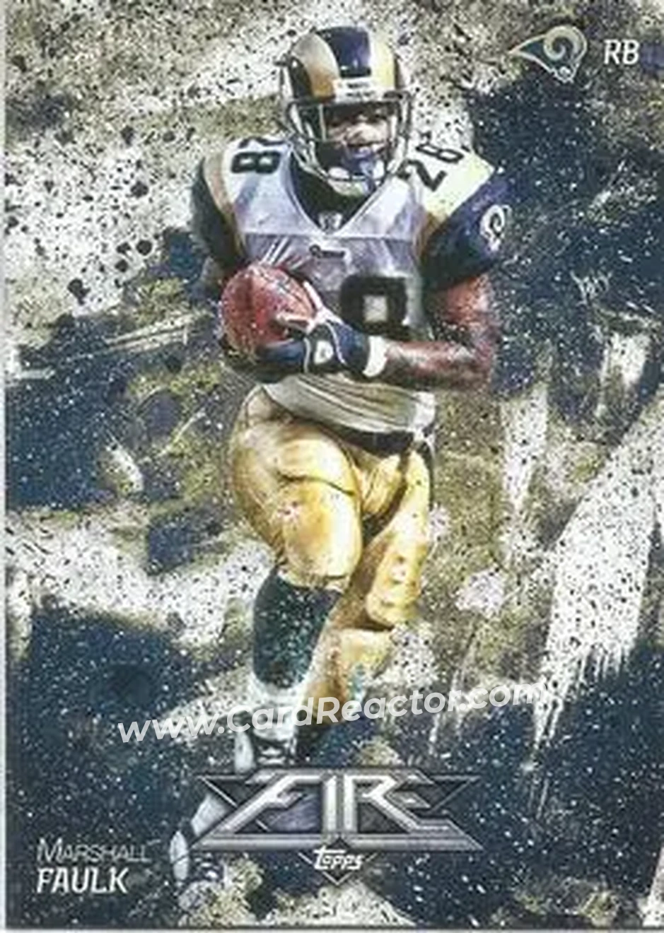 2014 Topps Fire #7 - Marshall Faulk - St. Louis Rams - Front