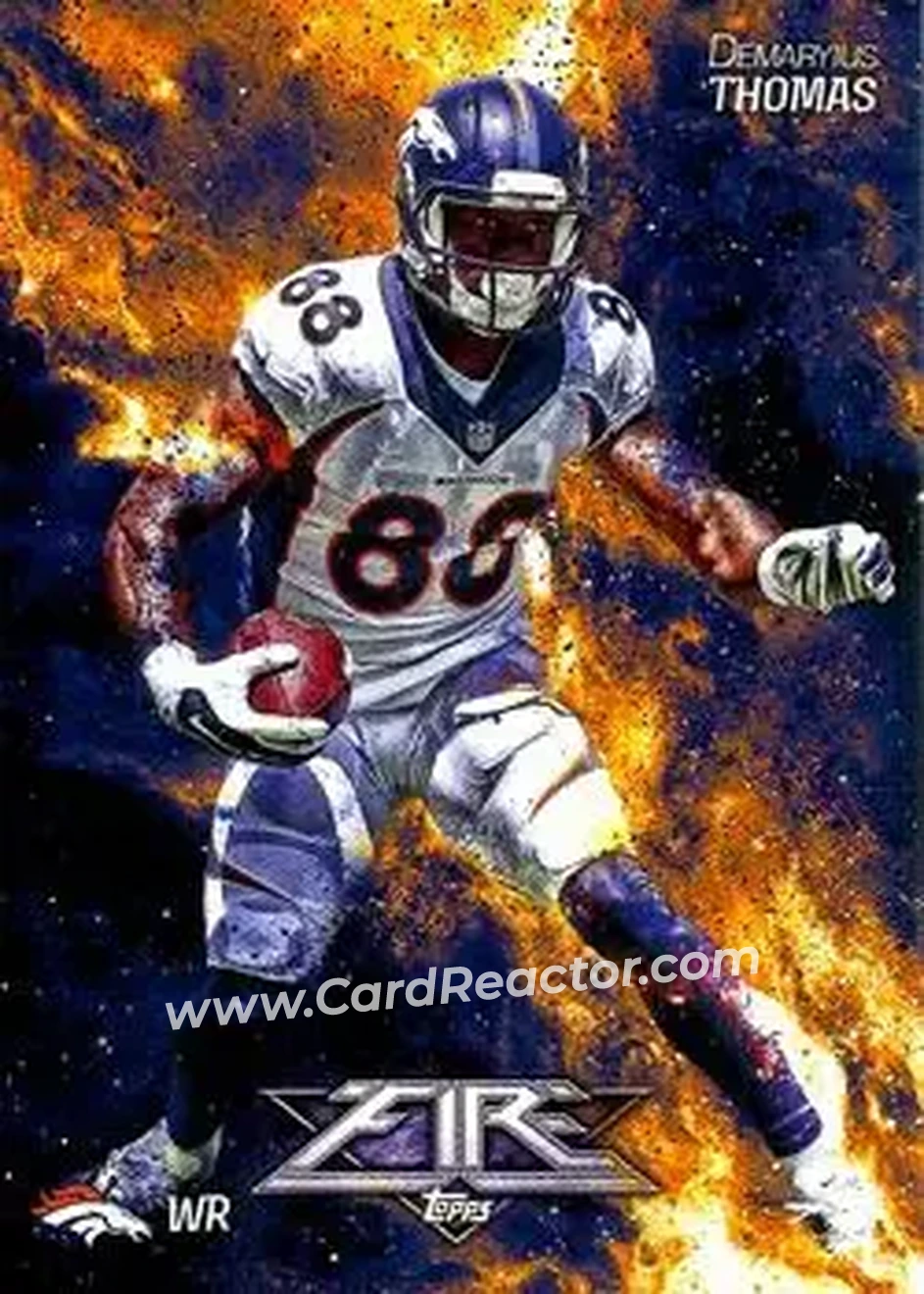 2014 Topps Fire #10 - Demaryius Thomas - Denver Broncos - Front