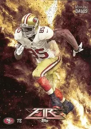 2014 Topps Fire #13 - Vernon Davis - San Francisco 49ers
