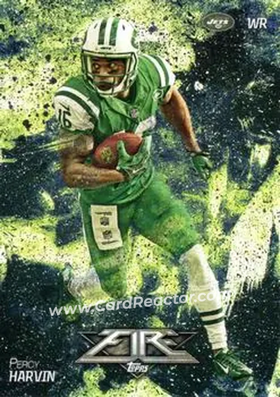 2014 Topps Fire #16 - Percy Harvin - New York Jets - Front