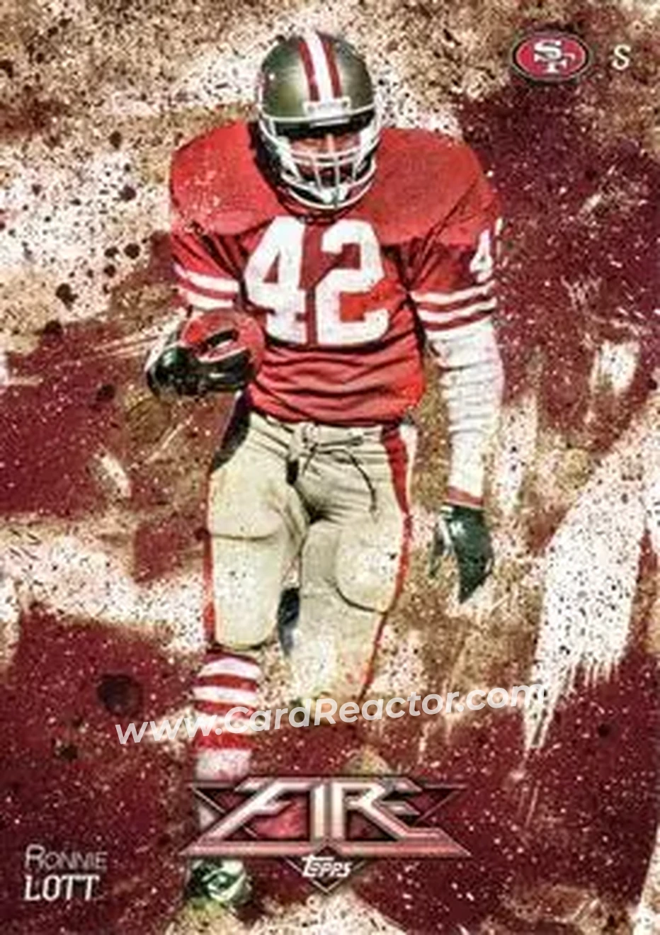 2014 Topps Fire #19 - Ronnie Lott - San Francisco 49ers - Front