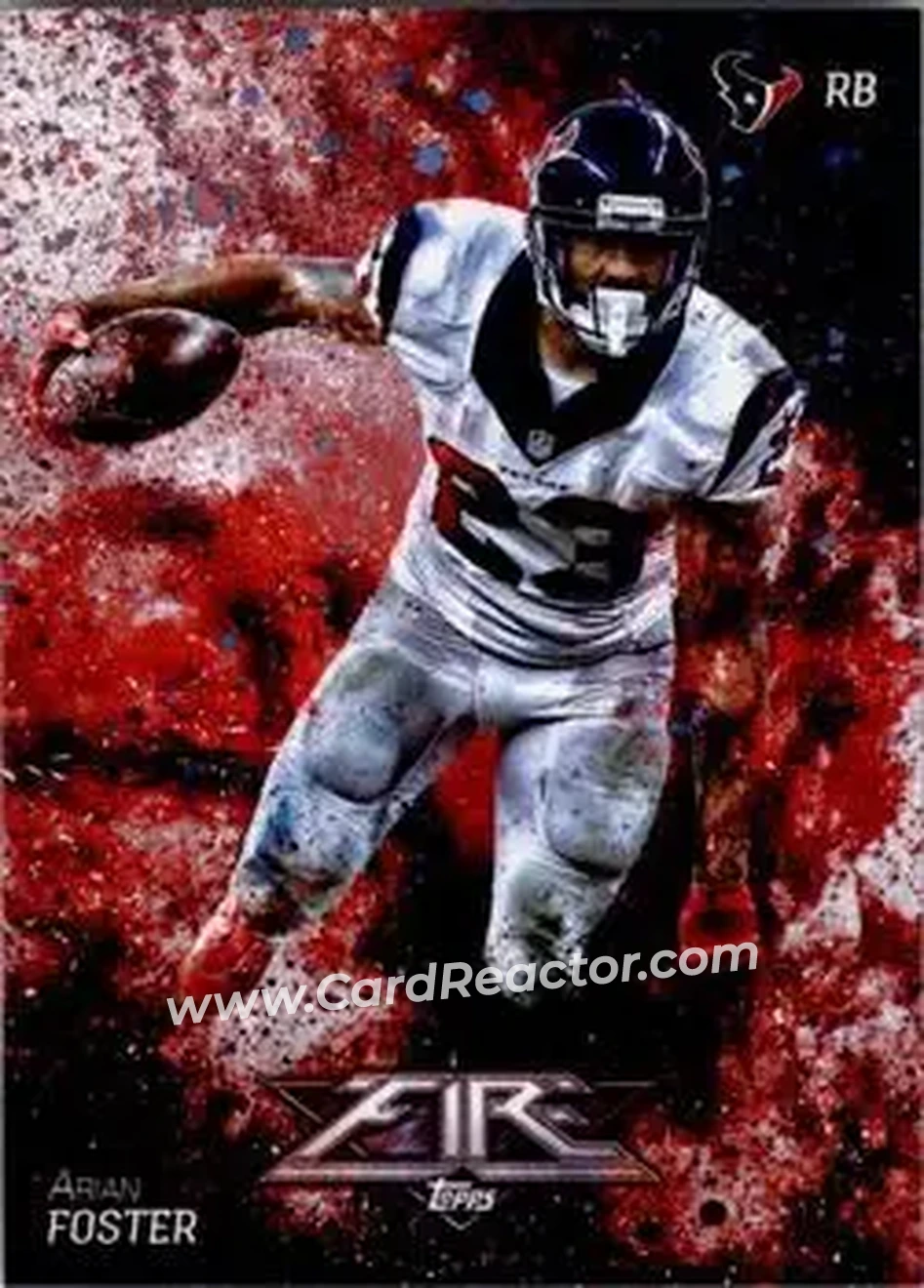 2014 Topps Fire #21 - Arian Foster - Houston Texans - Front
