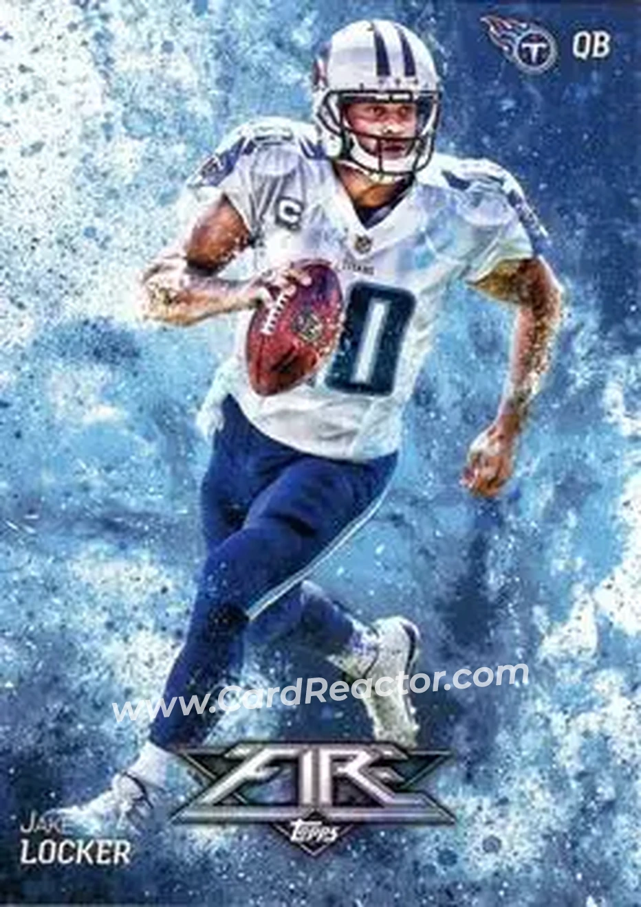 2014 Topps Fire #28 - Jake Locker - Tennessee Titans - Front