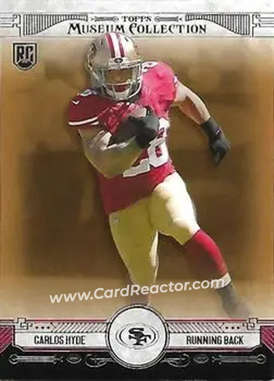 2014 Topps Museum Collection #40 - Carlos Hyde - San Francisco 49ers - Front