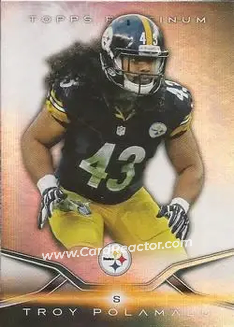 2014 Topps Platinum #14 - Troy Polamalu - Pittsburgh Steelers - Front
