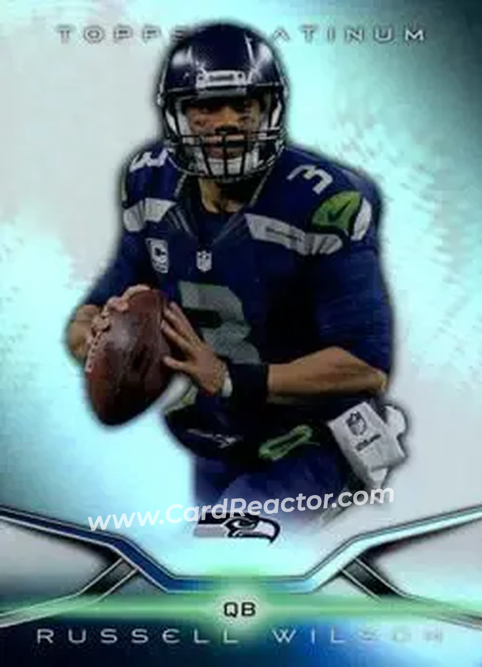 2014 Topps Platinum #17 - Russell Wilson - Seattle Seahawks - Front