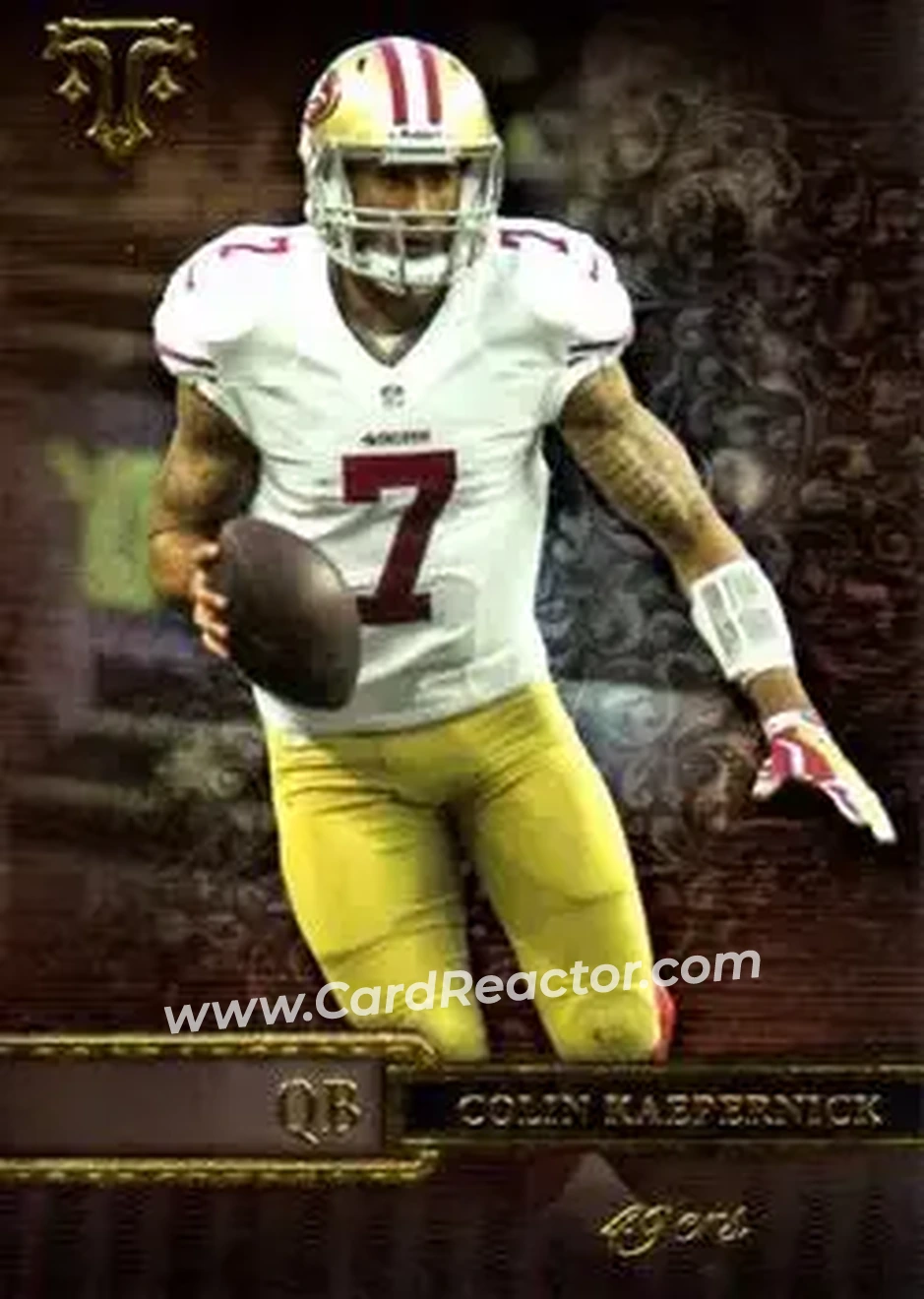 2014 Topps Triple Threads #1 - Colin Kaepernick - San Francisco 49ers - Front
