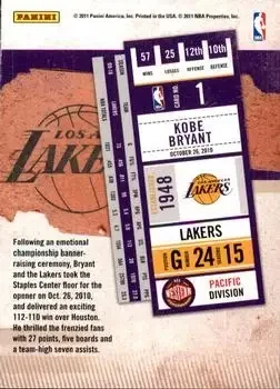 Back of Kobe Bryant