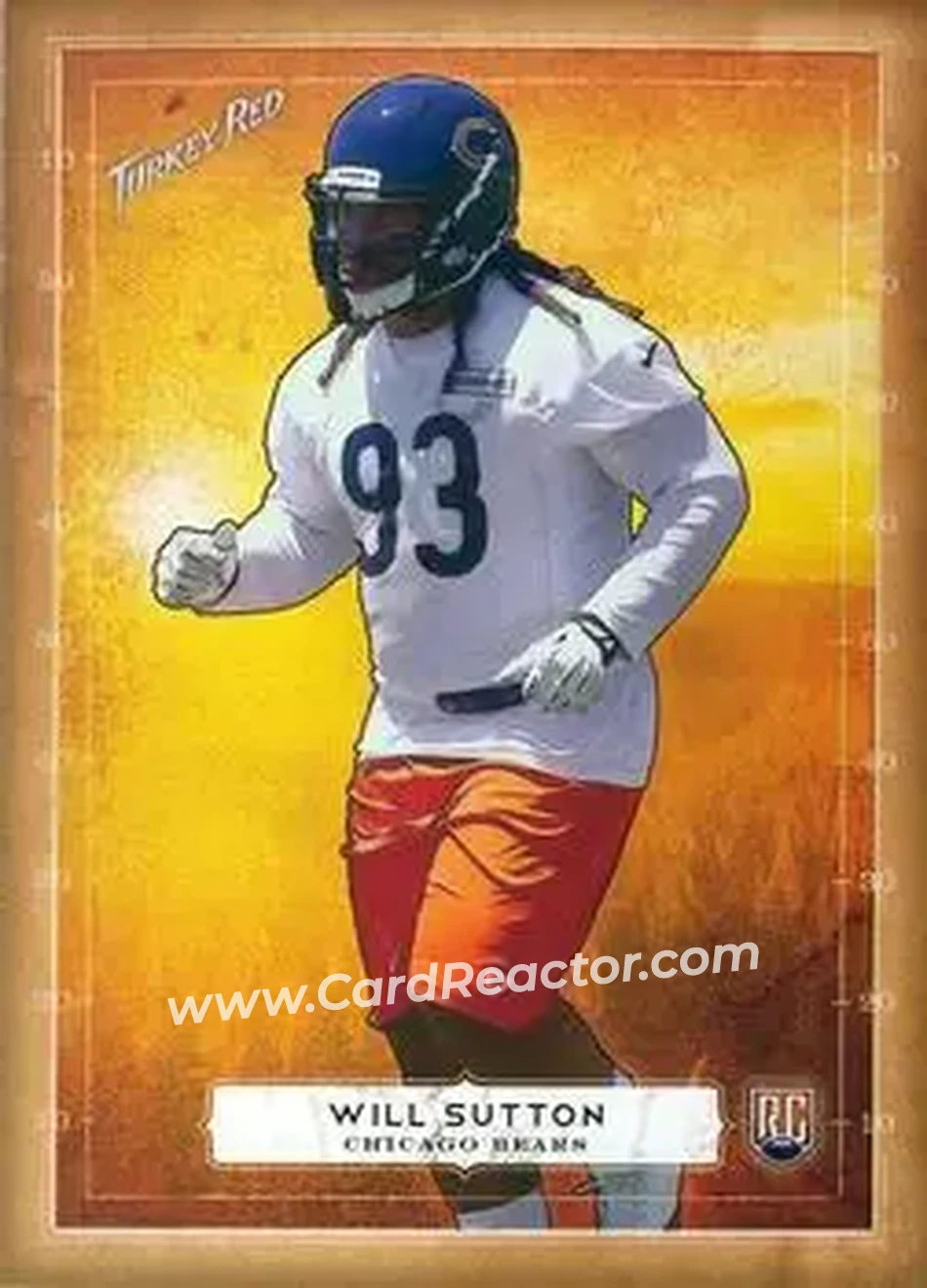 2014 Topps Turkey Red #3 - Will Sutton - Chicago Bears - Front