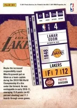Back of Lamar Odom
