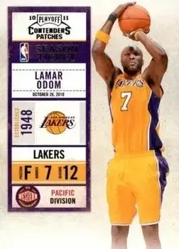 2010-11 Playoff Contenders Patches #4 Lamar Odom