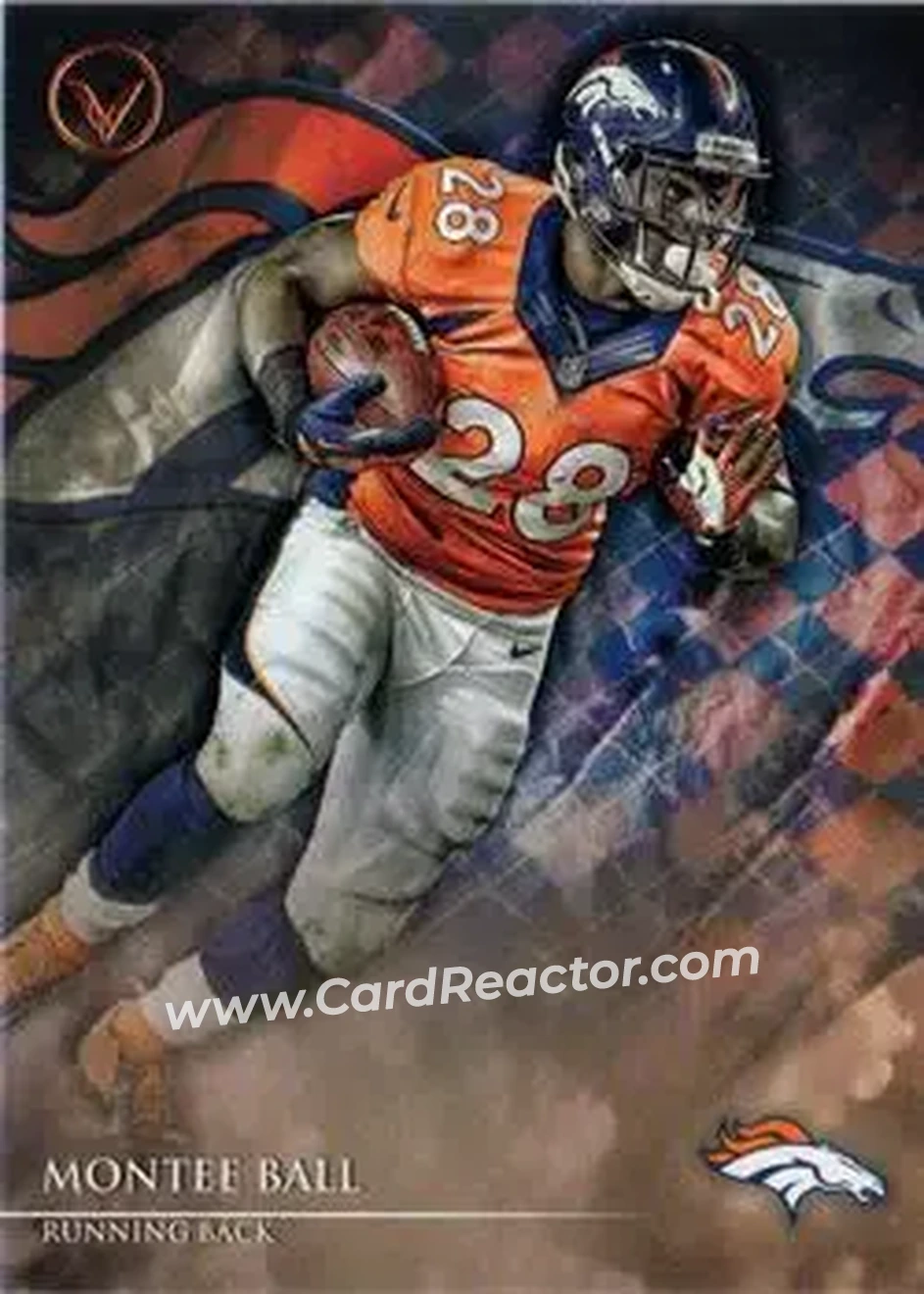2014 Topps Valor #9 - Montee Ball - Denver Broncos - Front