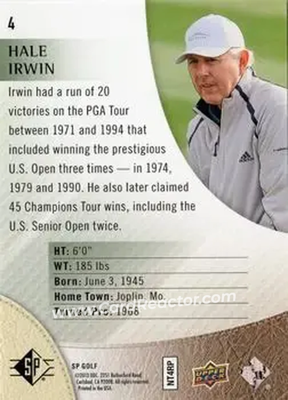 2014 SP #4 - Hale Irwin - Back
