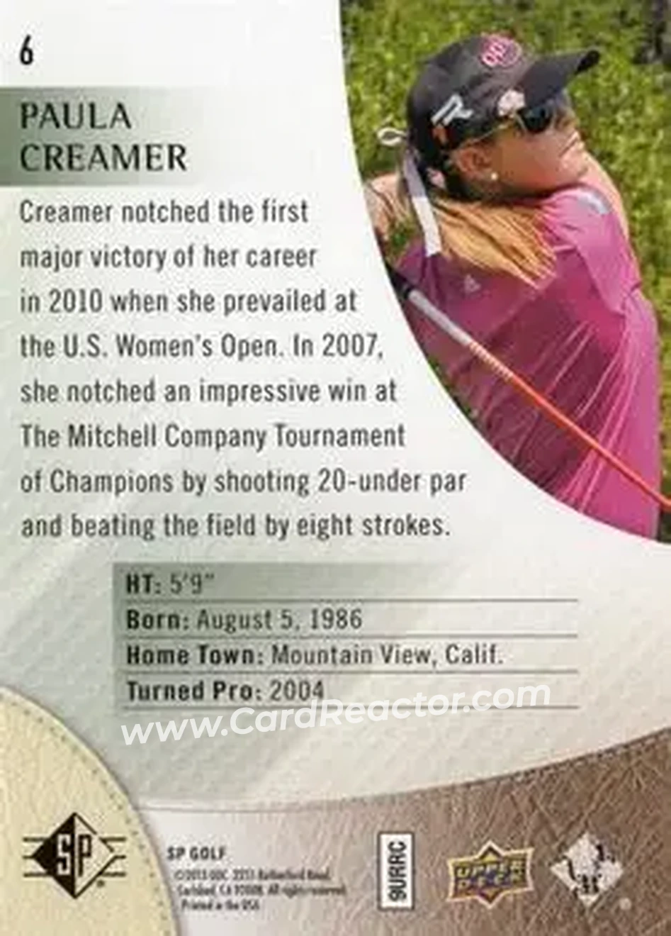 2014 SP #6 - Paula Creamer - Back