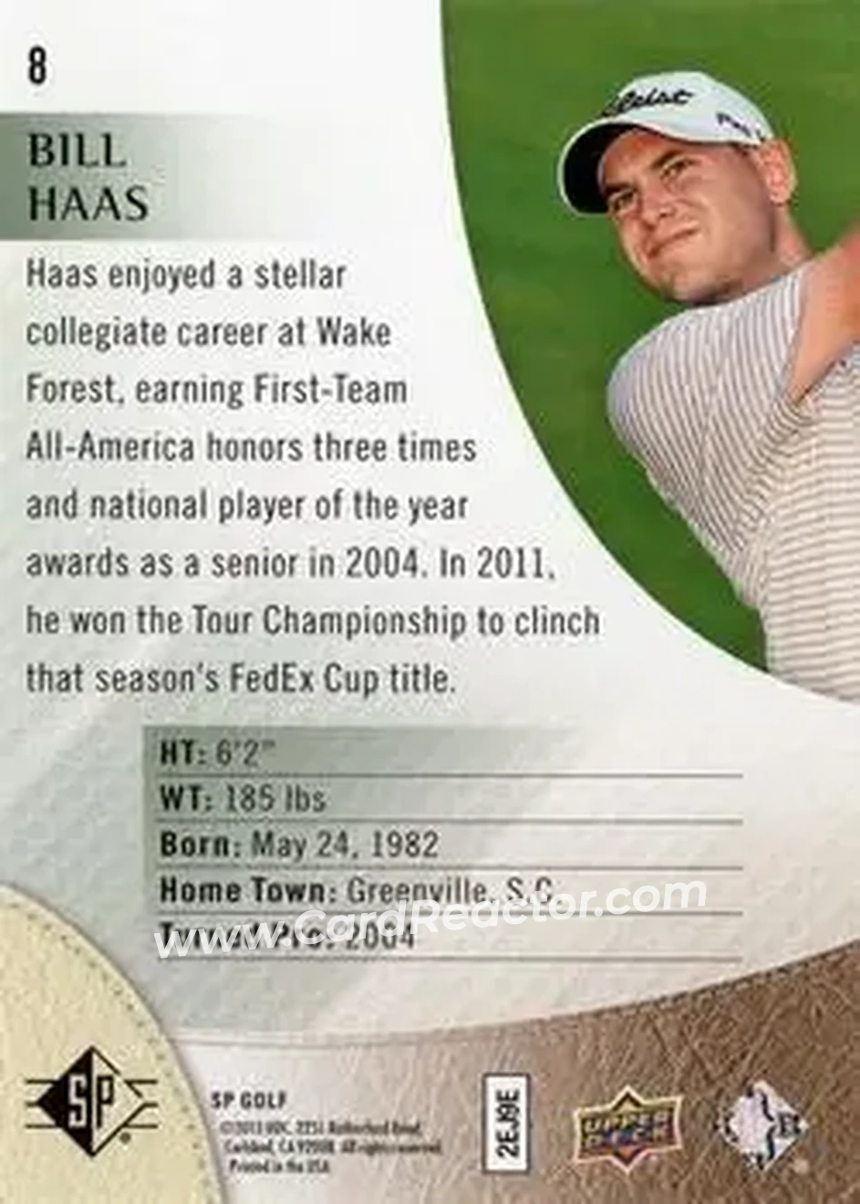 2014 SP #8 - Bill Haas - Back