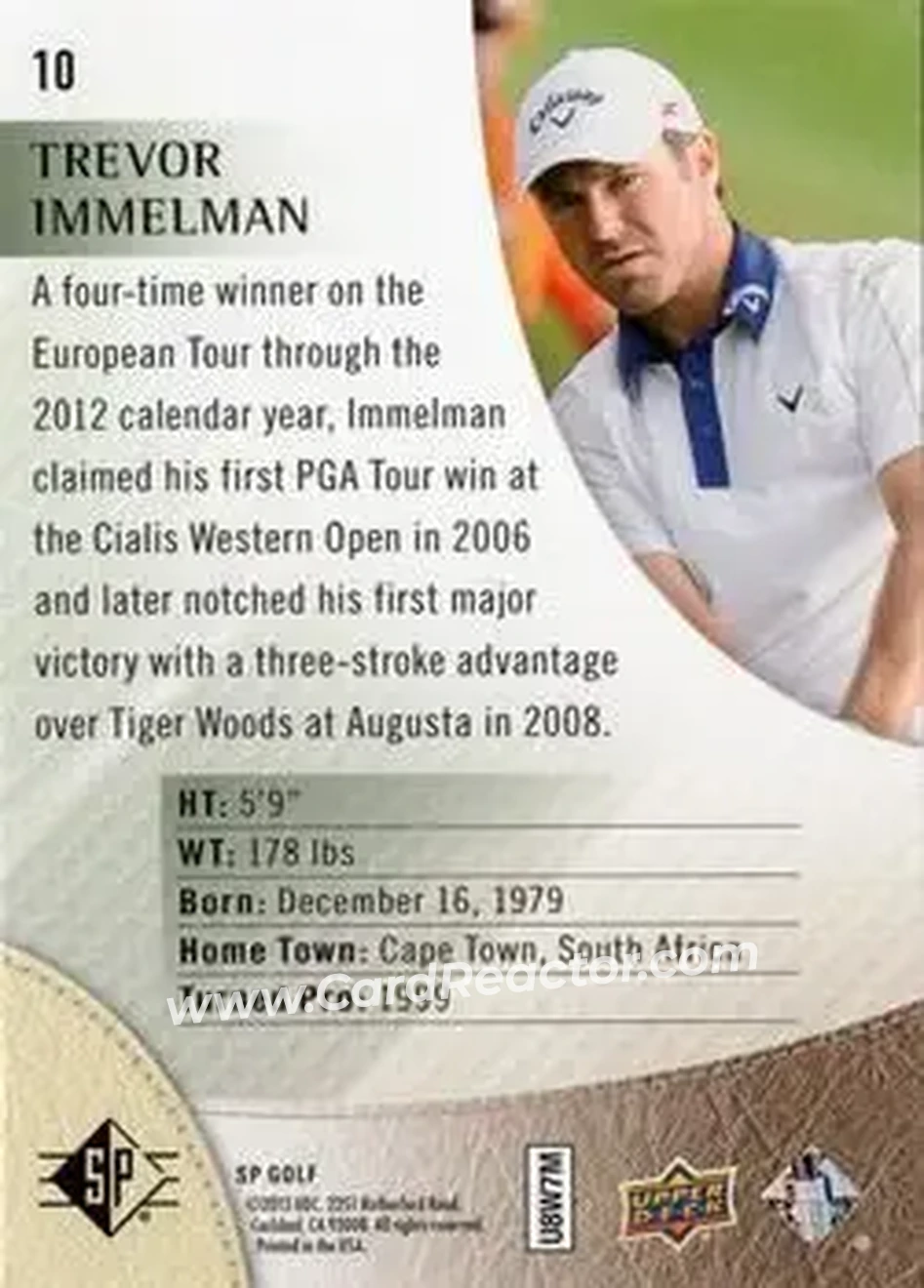 2014 SP #10 - Trevor Immelman - Back