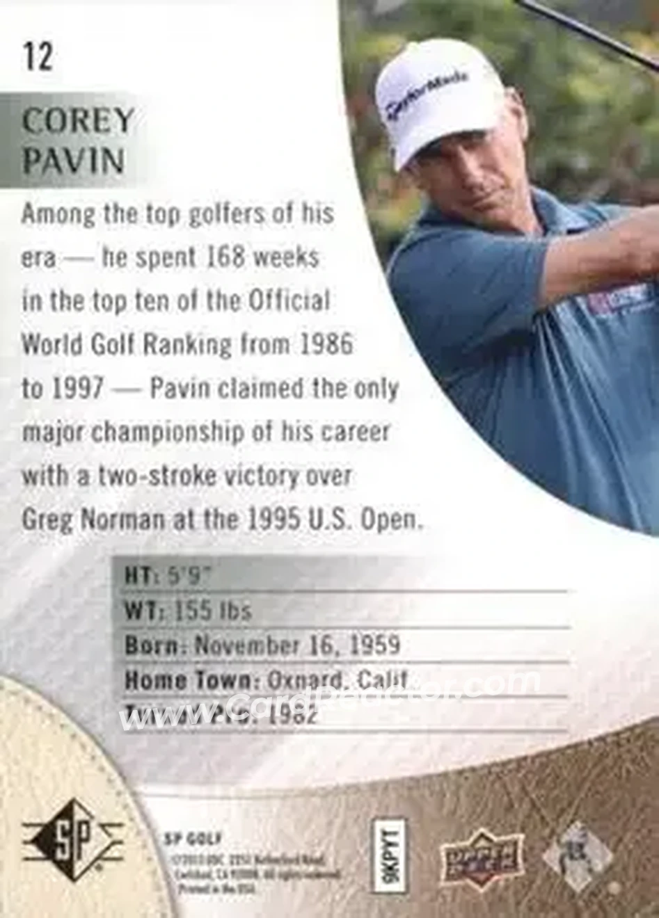 2014 SP #12 - Corey Pavin - Back