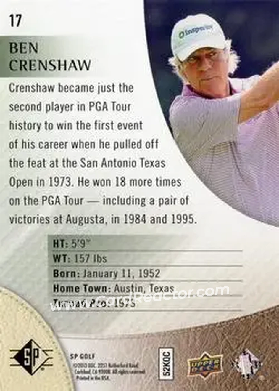 2014 SP #17 - Ben Crenshaw - Back