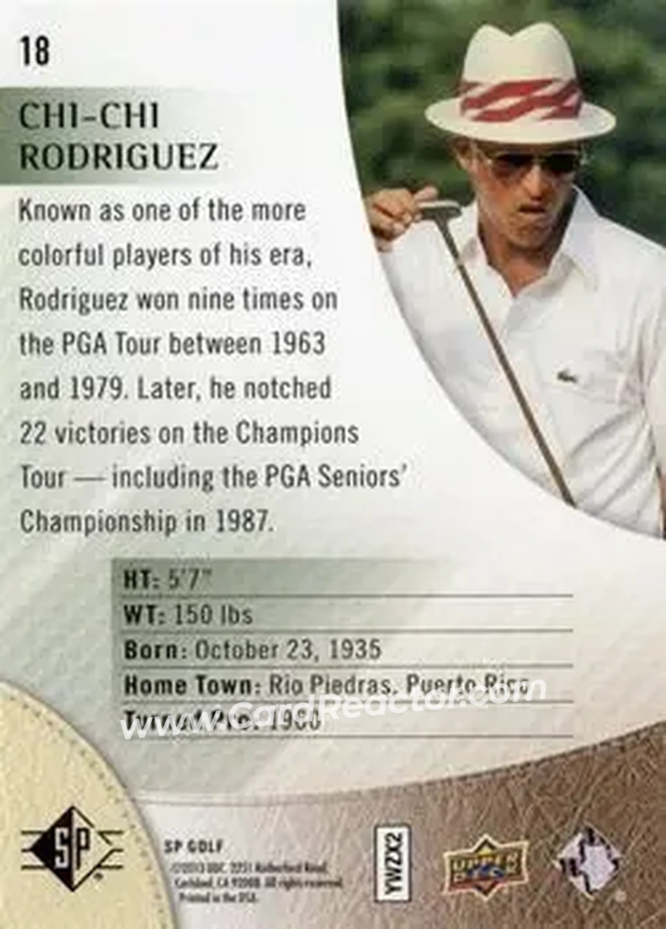 2014 SP #18 - Chi Chi Rodriguez - Back