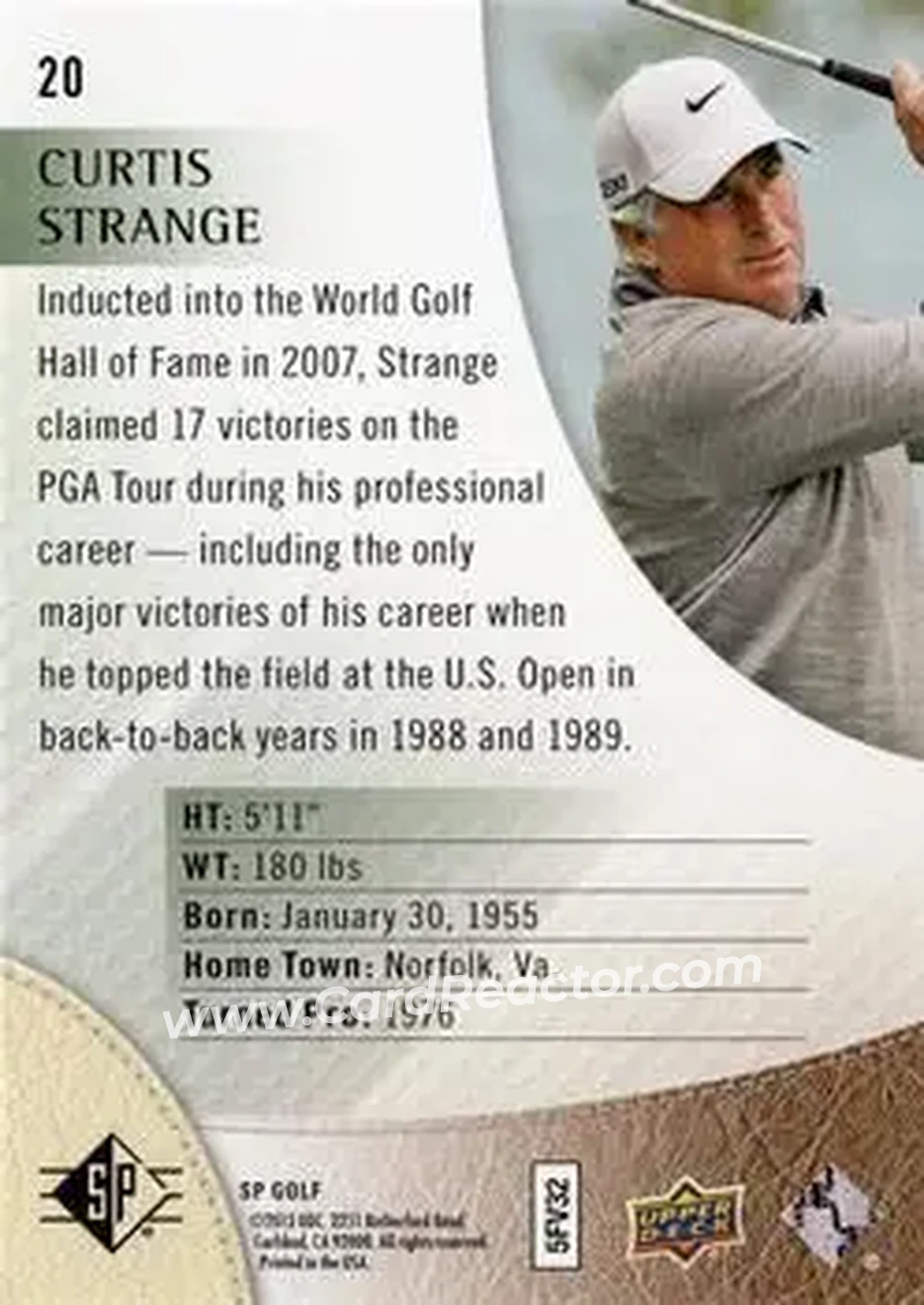 2014 SP #20 - Curtis Strange - Back